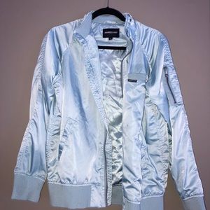 Vintage members only sheer baby blue jacket